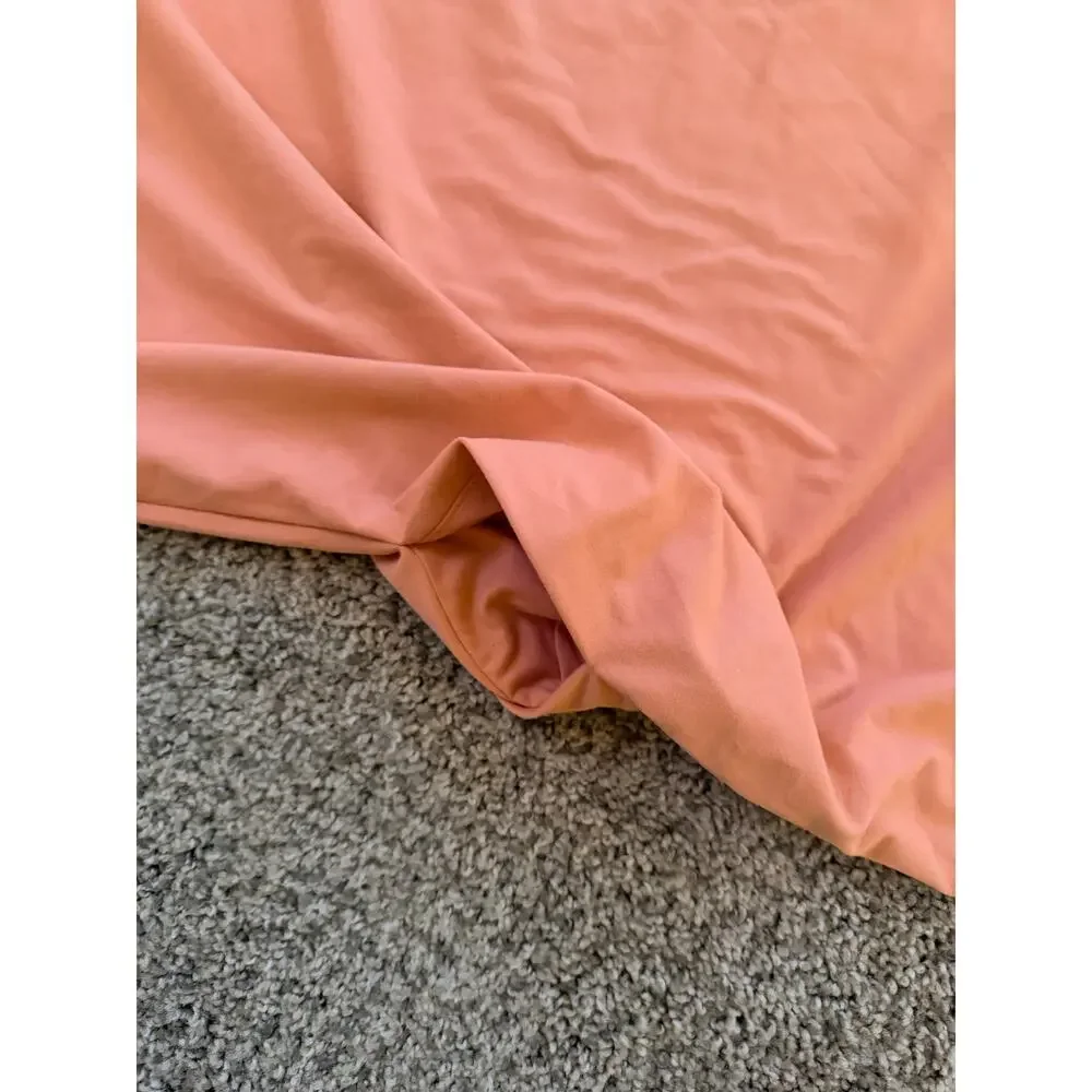 3 for $9 Zenana Peach T Shirt Dress M EUC Cuffed short sleeve - Picture 6 of 7